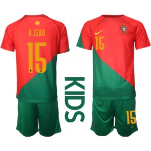 Portugal Rafael Leao #15 kläder Barn VM 2022 Hemmatröja Kortärmad (+ korta byxor)